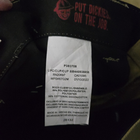 Dickies Skateboarding boys 26 x 32 Regular Fit Brown NWT Center Crease 112024 - Picture 7 of 9